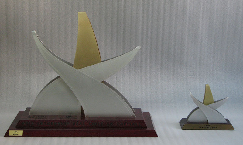 Trophée - Bois, aluminium et bronze - Version 2 - La Capitale