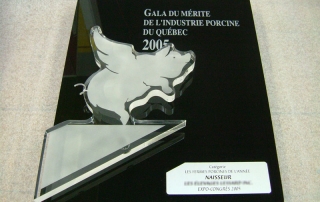 Trophée - Acrylique - Industrie porcine du Québec